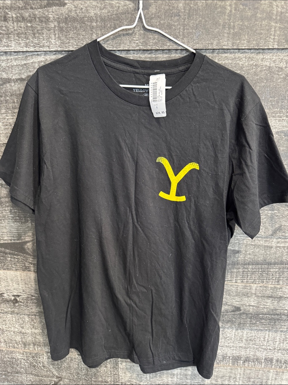 Men’s Black Tee with Yellowstone Logo